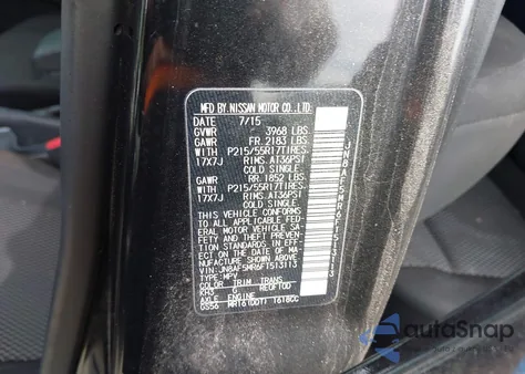 2015 Nissan Juke S из США, поврежденный, VIN JN8AF5MR6FT513113